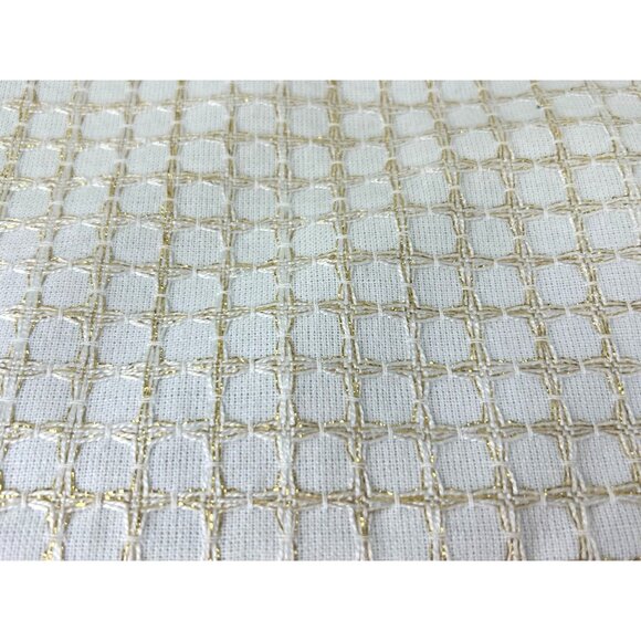 Opal House Woven Table Runner Cream Gold Metallic Sparkle Bohemian Tassels NEW - Picture 14 of 16